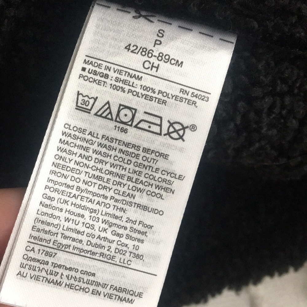 Banana Republic Black Faux Shearling Leather coat - Picture 7 of 8